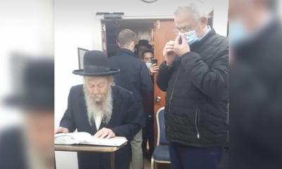בני גנץ עם הרב בצרי, אמש