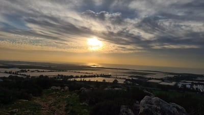 תיעוד עוצר נשימה: השקיעה בהרי הכרמל