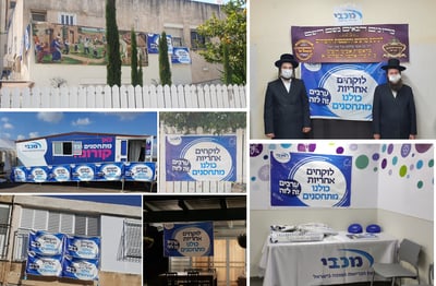 השלטים ניתלו בסיוע עשרות מתאמי קשרי הקהילה של מכבי