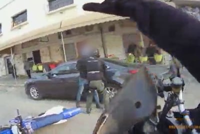 צפו: אופנועני מג"ב במרדף אחר רוכב אופנוע