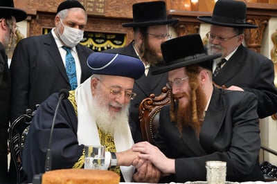 האדמו"ר מקאליב עם הראשל"צ הגרש"מ עמאר