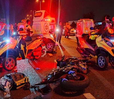 הולך רגל נדרס למוות, רוכב אופנוע נהרג