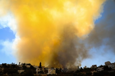 השריפה היום באזור אבו גוש