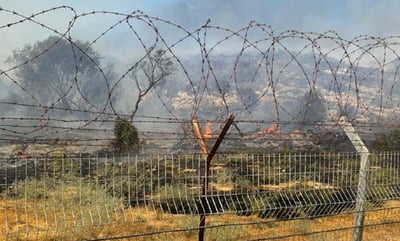 שריפה בשרון; בתים ביישוב 'נירית' מפונים