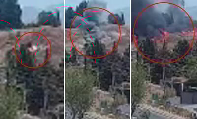 תיעוד: רגע נפילת הרקטה ליד קריית שמונה