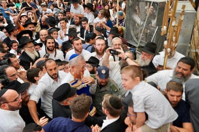 גנץ בחגיגת ההקפות השניות לפני כשנתיים