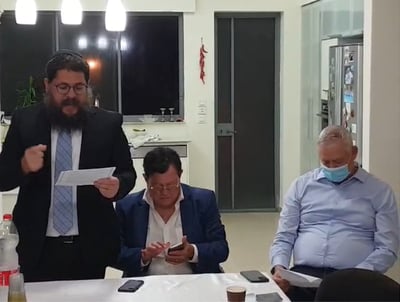 גנץ משתתף בשיעור, אמש