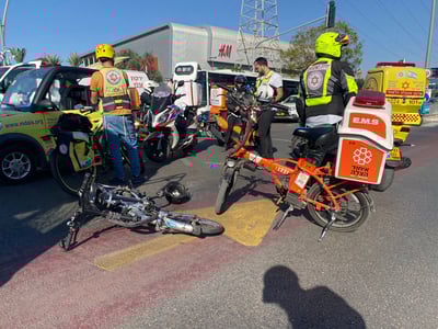 רוכב אופניים חשמליים נפצע באורח בינוני