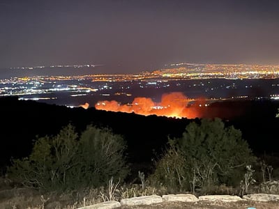 50 דונמים עלו באש ב-6 שעות של שריפה