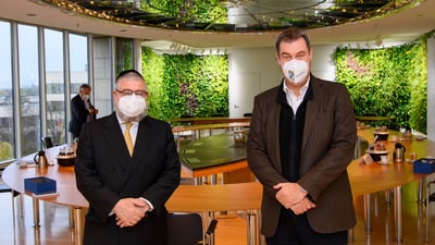 נשיא הועידה עם ראש ממשלת בוואריה