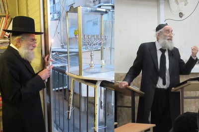הגר"ש מרקוביץ, בהדלקת נר ומסירת שיעור כללי