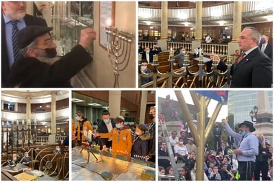 נר שמיני של חג חנוכה ברחבי העולם
