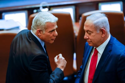נתניהו ולפיד במליאה