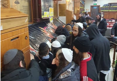 הקהילה היהודית באומן התכנסה לתפילות