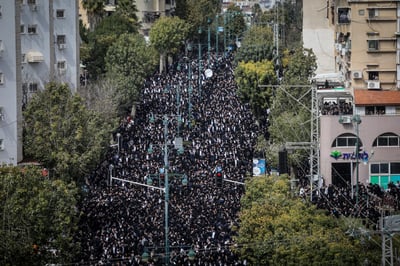 מסע ההלווייה בבני ברק, אתמול