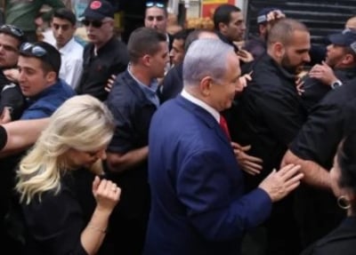 נתניהו מאובטח. ארכיון