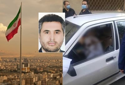 המחוסל וזירת החיסול. משמאל: בירת איראן