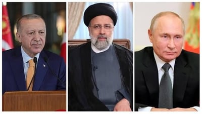 ולדימיר פוטין מגיע לטהרן לפסגה משולשת