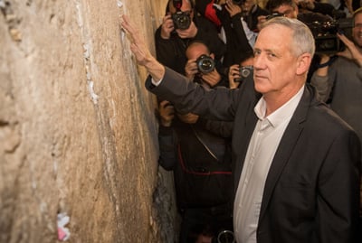 בני גנץ בכותל המערבי