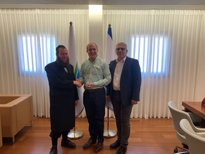 פגישת הנהלת מחוז דרום של מכבי עם ראש עיריית אשדוד