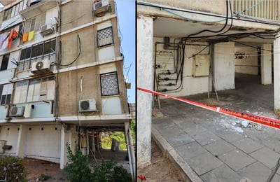 המבנה שחלקו קרס היום