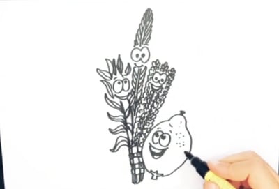 איך מציירים את ארבעת המינים בקלות  • במיוחד לילדים