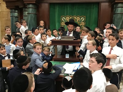 בנו של הק' הרב קלמן לוין סיים ש"ס בבלי וירושלמי לעילוי נשמתו