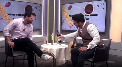 המנטליסט הבין לאומי מיכאל סיימון לצד זלמן שטוב