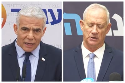 גנץ ולפיד, היום בכנסת