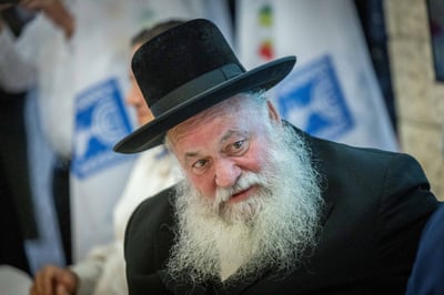 שר השיכון מאגף מימין. גולדקנופף