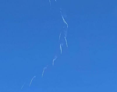 תיעוד היירוט כפי שנראה מעזה
