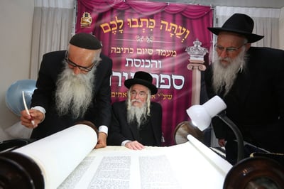 הכנסת ספר תורה ע"י יד לאחים