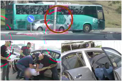 תיעוד דרמטי: עוקבים אחר הרכב, חוסמים ומבצעים מעצר | צפו