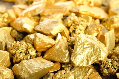 גרגירי זהב בצורתם הטבעית