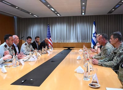 שר הביטחון גלנט והרמטכ"ל הלוי עם בכירים בצבא ארה"ב