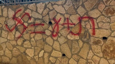 צלב הקרס שרוסס בירושלים