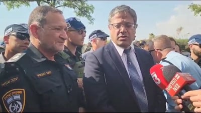 בן גביר בזירת הפיגוע: "אנחנו אסירי תודה לקצין שיש לו היום יום נישואים"