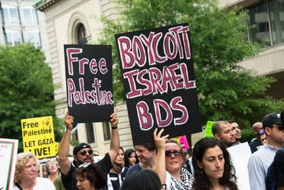 הפגנת שמאל נגד ישראל בוושינגטון