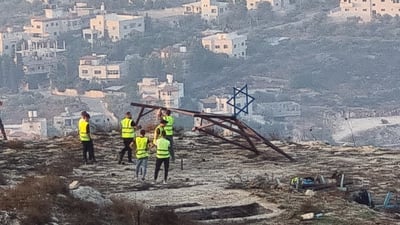 הריסת סמל מגן דוד ביצהר