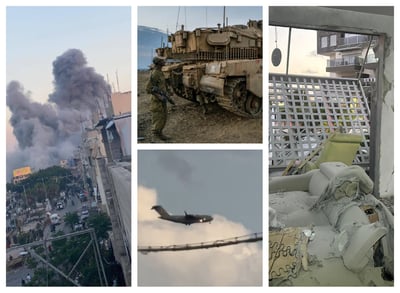 הרס באשקלון, הרס בעזה, טנק בגבול לבנון ומטוס אמריקאי בשמי ישראל