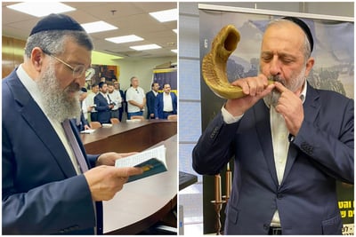 דרעי תקע בשופר, בן צור התחזן | תיעוד מהסליחות בסיעת ש"ס
