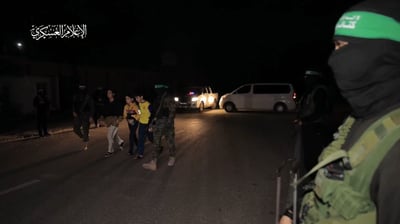 שחרור החטופים מידי חמאס לנציגי ארגון הצלב האדום
