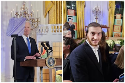 הזמר שלום למר בשירת "אוֹי חֲנוּכָּה" בבית הלבן | צפו