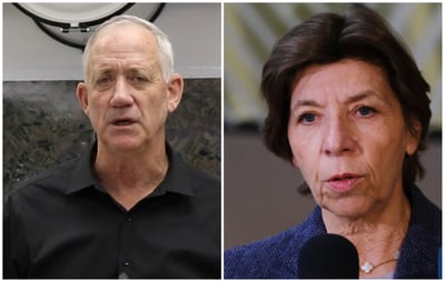 זה מה שאמר השר גנץ לשרת החוץ הצרפתיה שביקרה בלבנון