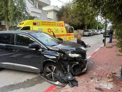 זירת התאונה בכפר סבא