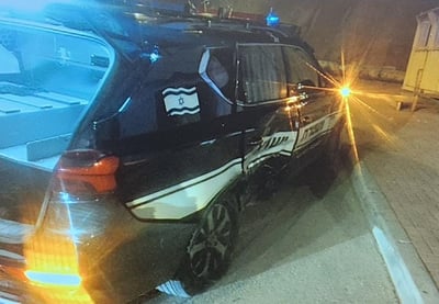 הנזק שנגרם לאחת מניידות המשטרה