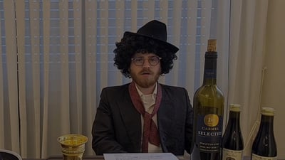 צפו בחיים גנץ ב"קידוש" לפורים
