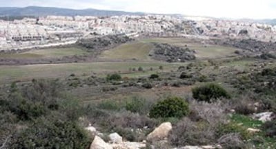 המקום המיועד לבנייה.