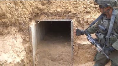 פיר מנהרה שנחשפה על ידי הלוחמים במהלך מלחמת חרבות ברזל