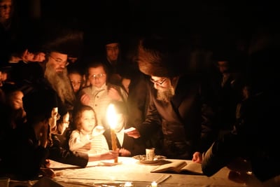 האדמו"ר מסקולען ירושלים בצפת